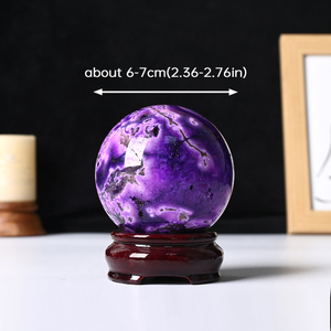 Wholesale Healing <b>Crystal</b> Spheres Dyed Purple Natural Moss Agate <b>Crystal</b> <b>Ball</b> Sphere for Decoration - Product Image 3