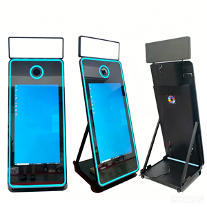 Miroir Magique en Bois de 70 Pouces avec Écran Tactile pour Photomaton, Équipement d'Impression <span class=keywords><strong>Instantanée</strong></span> de Photos Selfie, <span class=keywords><strong>Location</strong></span> Commerciale pour 15 Personnes - Product Image 4