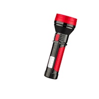 Lampe torche LED haute intensité pour patrouille extérieure, éclairage latéral d'urgence, grande torche de lutte contre les incendies, portée du faisceau de 500 m, indice de protection IP20