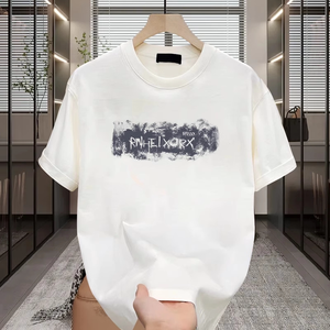 Nouveau T-shirt tricoté surdimensionné pour homme 2025 – Respirant, 100 % coton, broderie au col, haute qualité, décontracté - Product Image 3