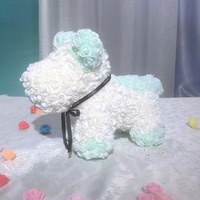 Populaire PE Rose Mousse Fleur Réel Chinois Saint Valentin Cadeau En Gros Chien pour Petite Amie Anniversaire Éternel Mousse Fleur Chien