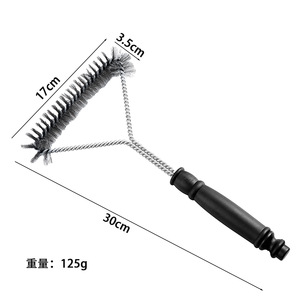 <b>Bbq</b> Wire Brush 12 Inch Steel Bristle PP Handle Durable Cleaning Brush For Grill Rack And Plate - Product Image 3
