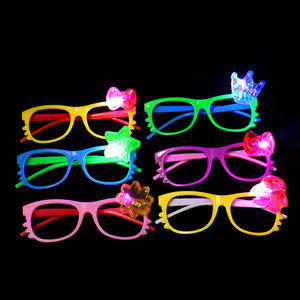 Light Up <b>Glasses</b> <b>Plastic</b> Flashing Party Props For Youth Christmas Holiday Events - Product Image 3