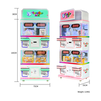 Machine à griffes commerciale à monnayeur pour 4 joueurs, avec jeu de réflexe 'Stop Time' de 10 secondes, jeux à prix et jeux de griffes, en verre trempé, version anglaise