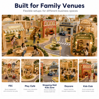 Fabricante de Parques Infantiles Interiores Comerciales para Tráfico Intenso, con Diseño de Tienda Urbana y Circuito de Vía Pública, Certificado TUV, para Play Cafés
