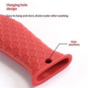 Support de poignée de casserole rectangulaire en silicone antidérapant résistant à la chaleur pour la cuisine - Product Image 3