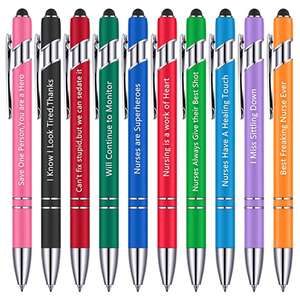 Juego de 10 Bolígrafos Personalizados Inspiradores - Bolígrafo Motivacional con Punta Táctil, Regalos Divertidos de Oficina para Mujeres y Compañeras de Trabajo - Product Image 3