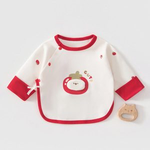 Baby Cotton <b>Tops</b> 0-3 Months Unisex Red White <b>Strawberry</b> Print Spring Autumn Wear - Product Image 1