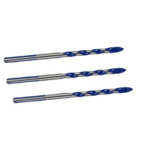 PMS 6mm multifonctionnel bleu allongé Twist Triangle perceuse électrique accessoires de matériel fileté alliage foret hélicoïdal
