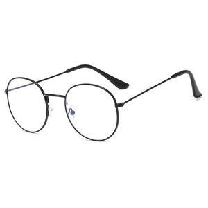 Lunettes anti-lumière bleue de style rétro rondes unisexes, anti-radiation, pour ordinateur, modèle 2325, monture bronze, verres en résine - Product Image 4