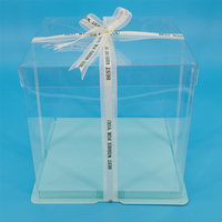Vente directe d'usine, boîte à gâteau transparente pour pâtisserie, emballage transparent pour gâteau en 9 pouces, 2 étages