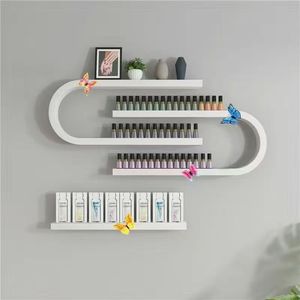 Exhibidor de Esmalte de Uñas Metálico en Forma de U para Montar en la Pared, para Salón de Belleza, Tienda de Manicura, Estante de Almacenamiento - Product Image 4