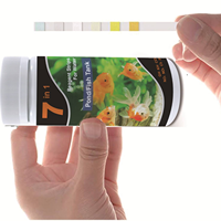 Kit de test d'eau 7-en-1 écologique pour aquariums tropicaux, bandelettes de test pour l'élevage de poissons d'eau douce, OEM