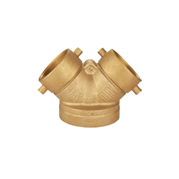 Straight Type-UL FM 2 Way Siamese Connections Clapper Npt Female Thread Control Brass Valve Manufacturer Factory