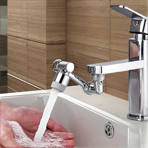 Robinet de cuisine multifonctionnel rotatif à 1080 degrés, économiseur d'eau, bras robotique pivotant, aérateur en plastique moderne - Product Image 2