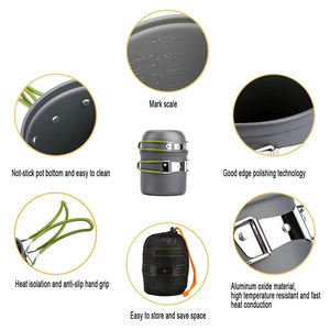 Wholesale 2024 New Portable <b>Camping</b> Cookware Set Outdoor Pot Nature Hike Picnic Cooking - Product Image 4