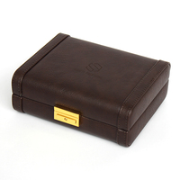 Estuche de Cigarros de Cuero de Alta Calidad con Cierre, Estuche de Cigarros Portátil de Cuero Genuino de Lujo