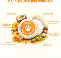 Baume pour pattes d'animaux de compagnie à absorption rapide, hydratant et nourrissant, doux pour la peau, sans danger pour les lèvres, marque privée, pour chiens et chats, entièrement naturel