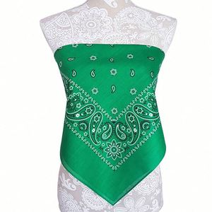 Summer Fashion Soft Breathable Comfortable Custom Paisley Printed Strapless Tube Crop Top Bandana Shirt - Product Image 4