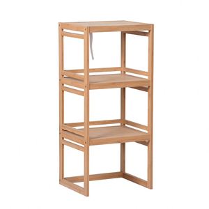 Étagère de rangement en bambou sur pied à 3 niveaux personnalisée avec étagères étanches pour salle de bain - Product Image 3