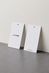Custom High-Quality Hang <b>Tags</b>: Thick Paper or Fabric Labels with Printed Brand Name - Product Image 3