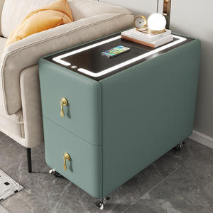 Table de chevet de luxe moderne du milieu du siècle Serrure de charge sans fil intelligente Nouveau design Offre Spéciale de lumière LED pour l'ameublement de la maison Utilisation hospitalière - Product Image 6