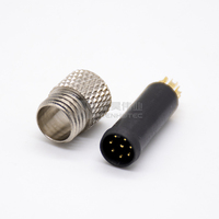 Conector de Cable M8 de 8 Pines, Recto, en Ángulo Recto, Resistente al Agua, Conector de Cable M5 M8 M12 M16 M23, 2 3 4 5 6 8 12