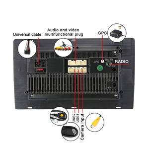 Yeni 13 inç evrensel 2Din oto Ips ekran navigasyon GPS multimedya Android 12 araba Video oynatıcı radyo Stereo ses sistemi - Product Image 6