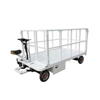 Carretilla Eléctrica de Plataforma Plana de Cuatro Ruedas y 800 kg para el Manejo de Materiales de Construcción