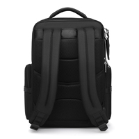 Sac à dos pour ordinateur portable en nylon durable à ouverture frontale avec port USB intégré, sangle pour chariot et logo personnalisé, idéal pour les voyages en extérieur