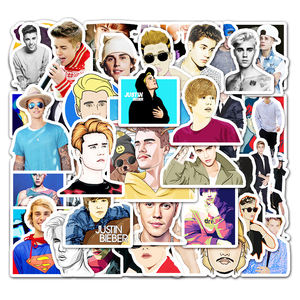 51 Uds Idol cantante <span class=keywords><strong>Justin</strong></span> Bieber vinilo Graffiti pegatinas para Laptop Skateboard botella papel de pared Drew House Sticker - Product Image 3