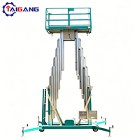 Plateforme élévatrice électrique en alliage d'aluminium, à mât unique, portable, pour la construction, télescopique, 14 m max, fournie par l'usine TAIGANG