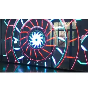 P3.91 Led Transparent Screen Indoor Glass Curtain Wall Waterproof High-definition Light Transmission Window Ice Screen