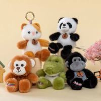 Peluche d'animal de la forêt de dessin animé Lion Abeille Singe, en polyester, 11-30 cm, accessoires, porte-clés de table, pendentif pour sac d'étudiant