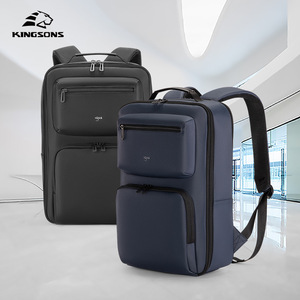 Kingsons Men's Business <b>Backpack</b> 20-35L USB <b>Laptop</b> Bag For Travel And <b>Work</b> Solid Color With Shoulder Straps - Product Image 1