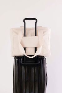 Sac fourre-tout en toile avec logo personnalisé, grande poche zippée, sacs fourre-tout en toile originaux pour le shopping et les voyages - Product Image 3