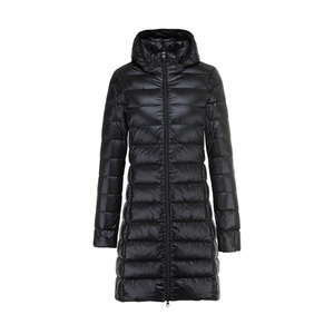 Veste d'hiver longue et élégante pour femmes, imperméable, à capuche, avec rembourrage en duvet de canard blanc, pour les températures froides - Product Image 2