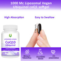 Personalización de fábrica Ubiquinol CoQ10 Softgels Función cardíaca Energía celular Tecnología liposomal Suministro natural