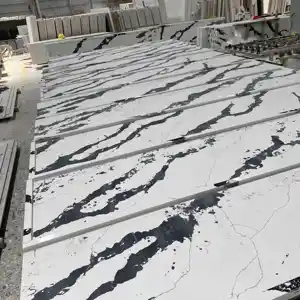 Calacatta White Marble Engineered Stone Küchen arbeits platte Künstliche Steine Quarz platte Wayon Brand