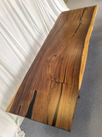 Plateau de table en bois naturel à bords bruts, haute qualité, rustique, pour table à manger, meubles en bois