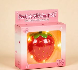 Ruunjoy Strawberry Squeeze <b>Squishy</b> Toy Kawaii Red Pink Fidget Toy Fruits Vegetables Soft Girl Birthday Gift Toy - Product Image 6