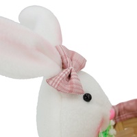 Décorations de Pâques, panier de rangement de Pâques mignon en forme de lapin de dessin animé avec des œufs colorés et un porte-bonbons, en polyester, en stock