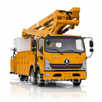 Truk Bucket Terisolasi SHACMAN 21m 10-35kV dengan Platform Kerja Udara Hybrid Boom untuk Perawatan Saluran Listrik