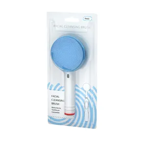 Tête de <span class=keywords><strong>brosse</strong></span> électrique rotative en silicone pour le nettoyage du visage, compatible avec les brosses à dents électriques - Product Image 1