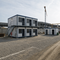 Camp d'hébergement temporaire pour travailleurs de chantier, construction préfabriquée en conteneur à structure en acier galvanisé, assemblage rapide