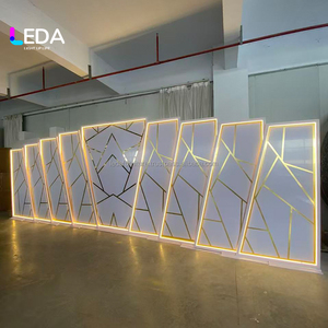 Panneau de fond LEDA, nouveau design, lignes dorées, éléments décoratifs pour banquets de mariage - Product Image 4