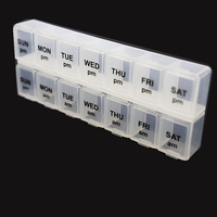Personnalisé Allemagne Espagnol Russie Langue Plastique Médecine Pilule Tablette Distributeur Boîte Capsule Stockage Organisateur Conteneur Cas