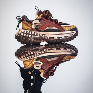 Nouvelles baskets décontractées pour hommes printemps 2025, style rétro, en cuir artificiel, fermeture à lacets, semelle épaisse, antidérapantes, chaussures tendance pour papa - Product Image 1