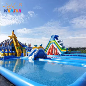 WINSUN Toboggan aquatique gonflable commercial pour adultes et enfants, intérieur/extérieur, ignifuge, équipement de terrain de jeu haute capacité - Product Image 2