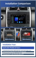 Autoradio stéréo 2din Linux pour Mercedes Benz B200 Classe B W169 W245 Viano Vito W639 Sprinter W906 Carplay BT 2004-2012